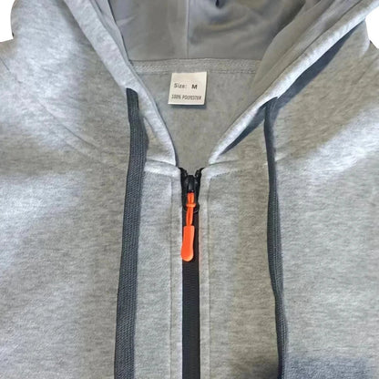 New men's hooded sweatshirt for autumn and winter 2025, fashionable outdoor jogging and fitness loose men's pullover sweatshirt