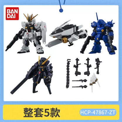 Bandai Gashapon Mobile Suit Ensemble (MSE) Gundam RX-78-2 Strike Hi-Nu Wing Astray ZZ Barbatos Assemble Model Kit Toy
