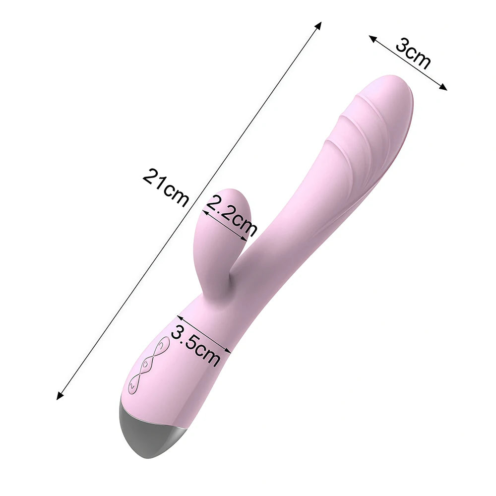 Powerful Rabbit Vibrator Dildo Dual Vibration G Spot Clitoris Stimulation Masturbators Vaginal Massager Adult for Women Sex Toys