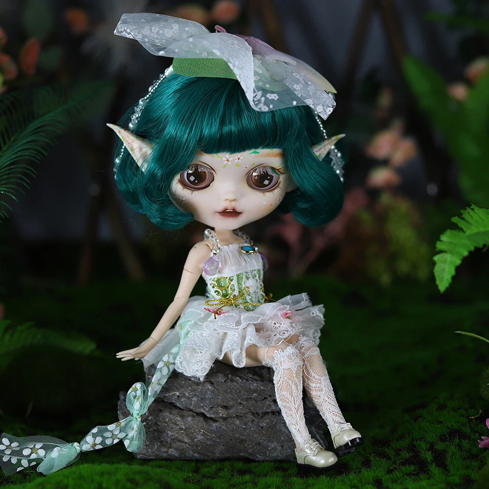 ICY DBS Blyth 1/6 Doll Elf Ear Hand-painted Set Doll Long Eyelash Sleep Doll White Skin Set Gift Toy SD