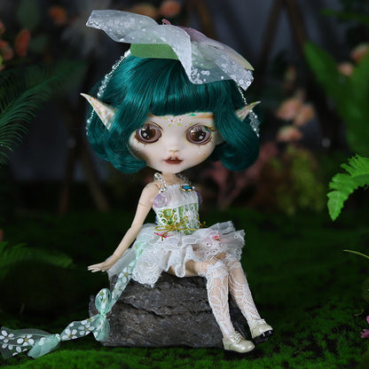 ICY DBS Blyth 1/6 Doll Elf Ear Hand-painted Set Doll Long Eyelash Sleep Doll White Skin Set Gift Toy SD