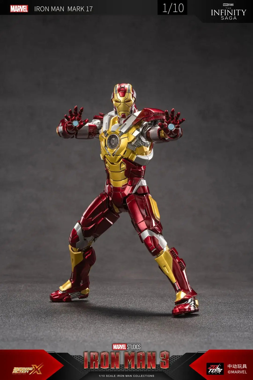 ZD Toys 1/10 Iron Man Figurines MK30 Iron Patriot Blacklash Figures MK33 MK39 MK17 MK21Action Movie Model Adult Collect Gift