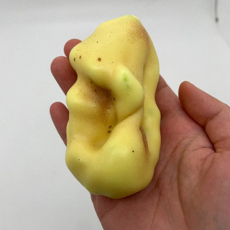 Crunchy Squishy Potato Stress Ball Squeeze Toy Crispy Potato Squishy Fidget Ball Handmade Round Blocks Filled ASMR for Adult