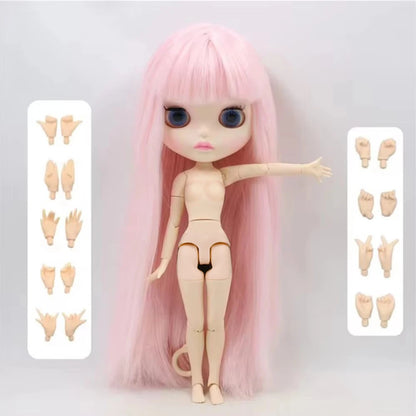 ICY DBS Blyth Doll short pink hair matte face joint body white skin long hair 1/6 bjd anime toy