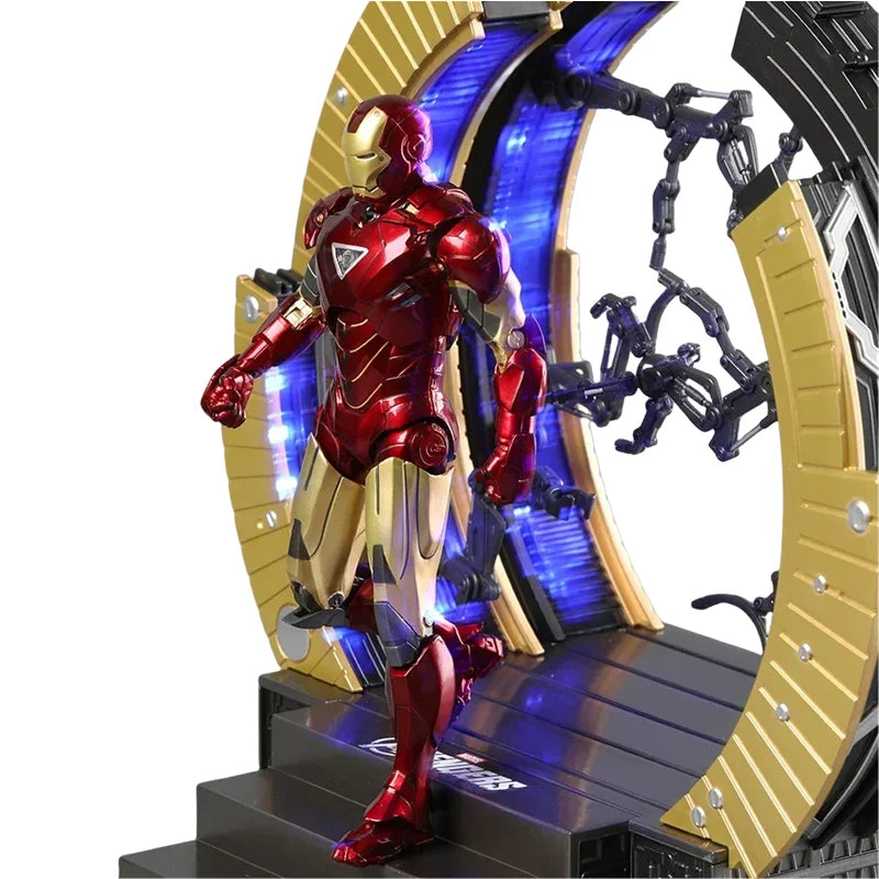 ZD Toys Avengers Iron Man Action Figure MK6 Suit-up Gantry Suit Up Gantry With MK4 Tony Stark Legends Collection Toy Gift