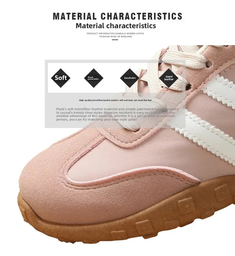 Adidas Women's Retro Sport Shoes Comfortable Flat Bottom Casual Shoes Soft Sole Unisex Spring Summer New Style Dequn Shoes