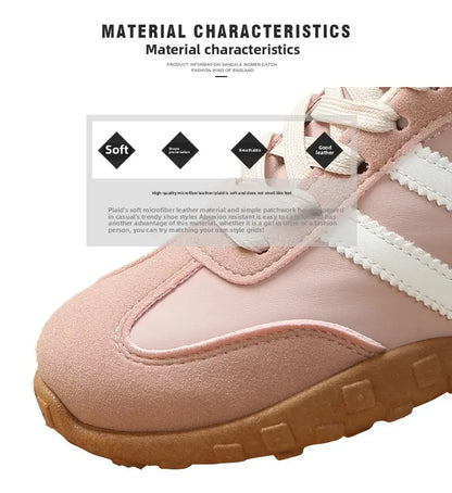 Adidas Women's Retro Sport Shoes Comfortable Flat Bottom Casual Shoes Soft Sole Unisex Spring Summer New Style Dequn Shoes