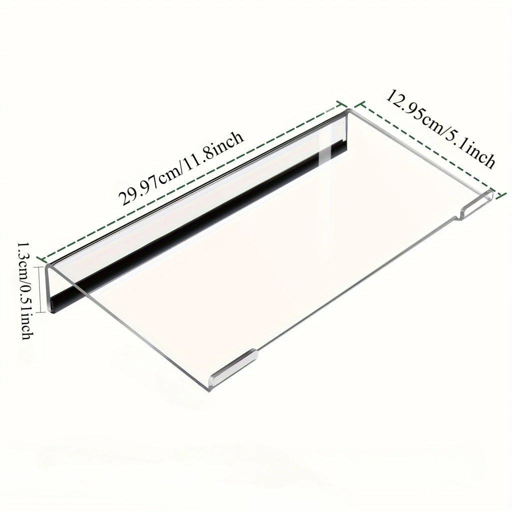 1pc Acrylic Keyboard Stand, Compact Desktop Lifter for Keyboard and Mini PC Keyboard Stand