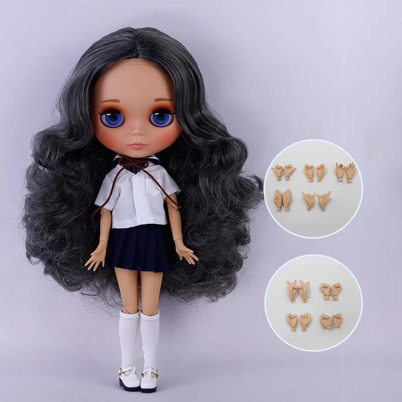 ICY DBS Blyth Doll Tan Skin Matte Face With Eyebrows Special Price 1/6 BJD JOINT body Neo Anime