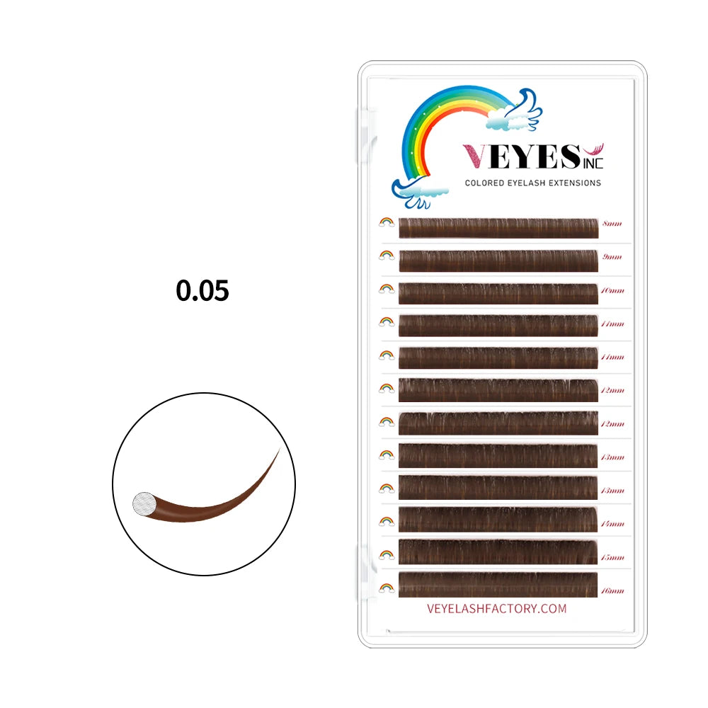 0.05mm Latte Brown Lash Extensions