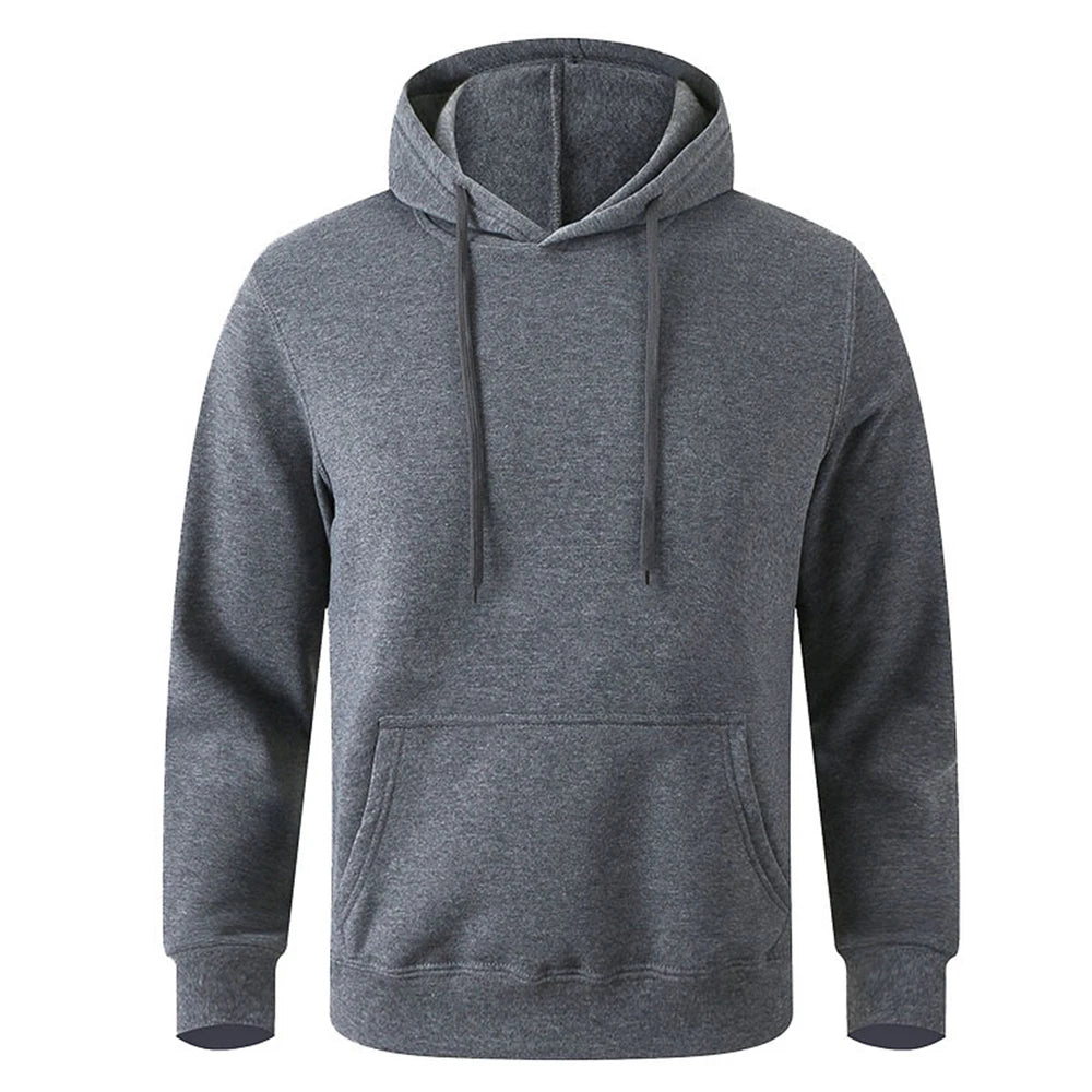 Men's Solid Pullover Hoodie