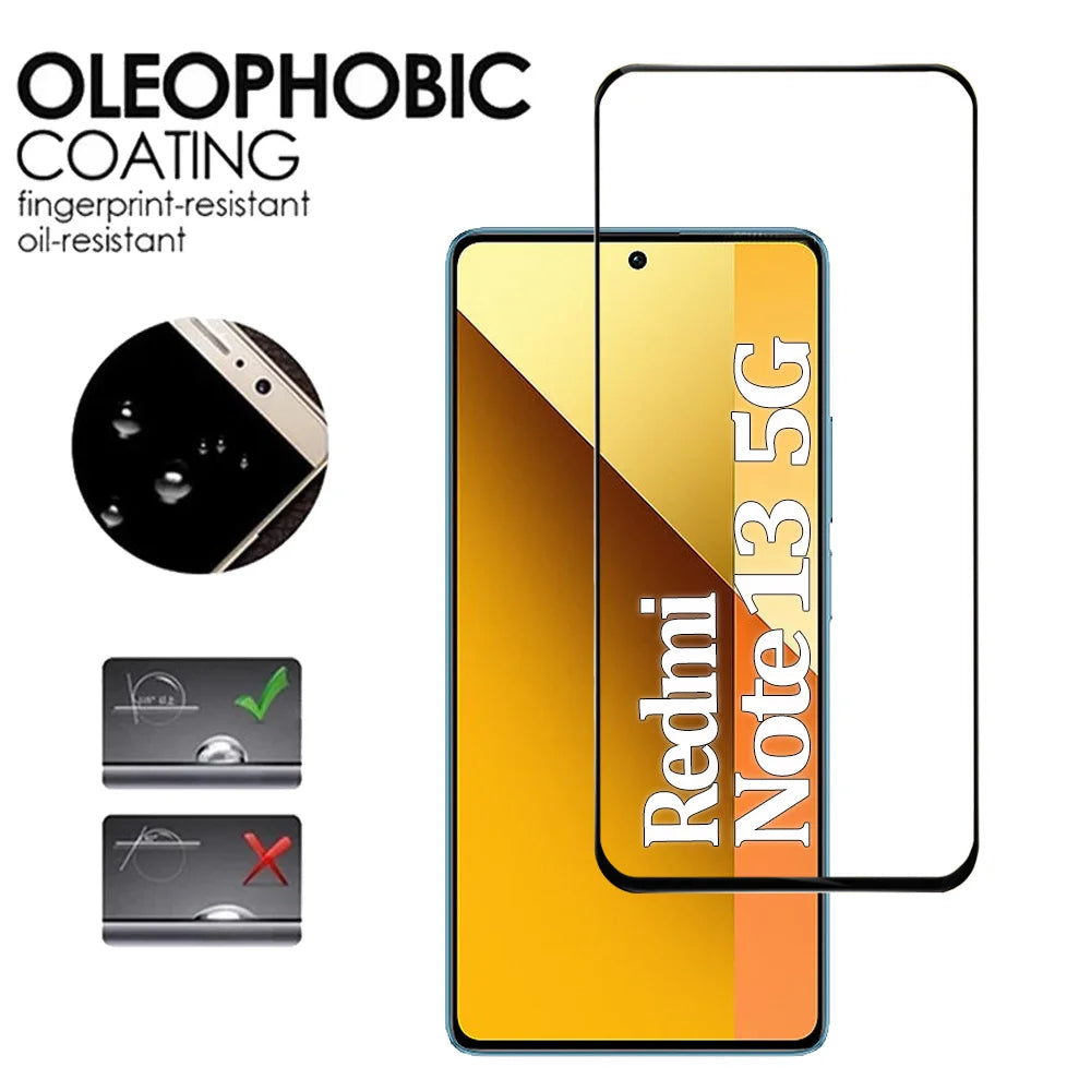 Protective Glass For Redmi Note 14 13 Pro 5G Screen Protectors Redmi Note13 12 11 10 Pro Tempered Glass & Lens Film Nota 12 Pro Plus Pelicula Cristal Templado For Redmi Note 14  Anti-Scratch Phone Front Film