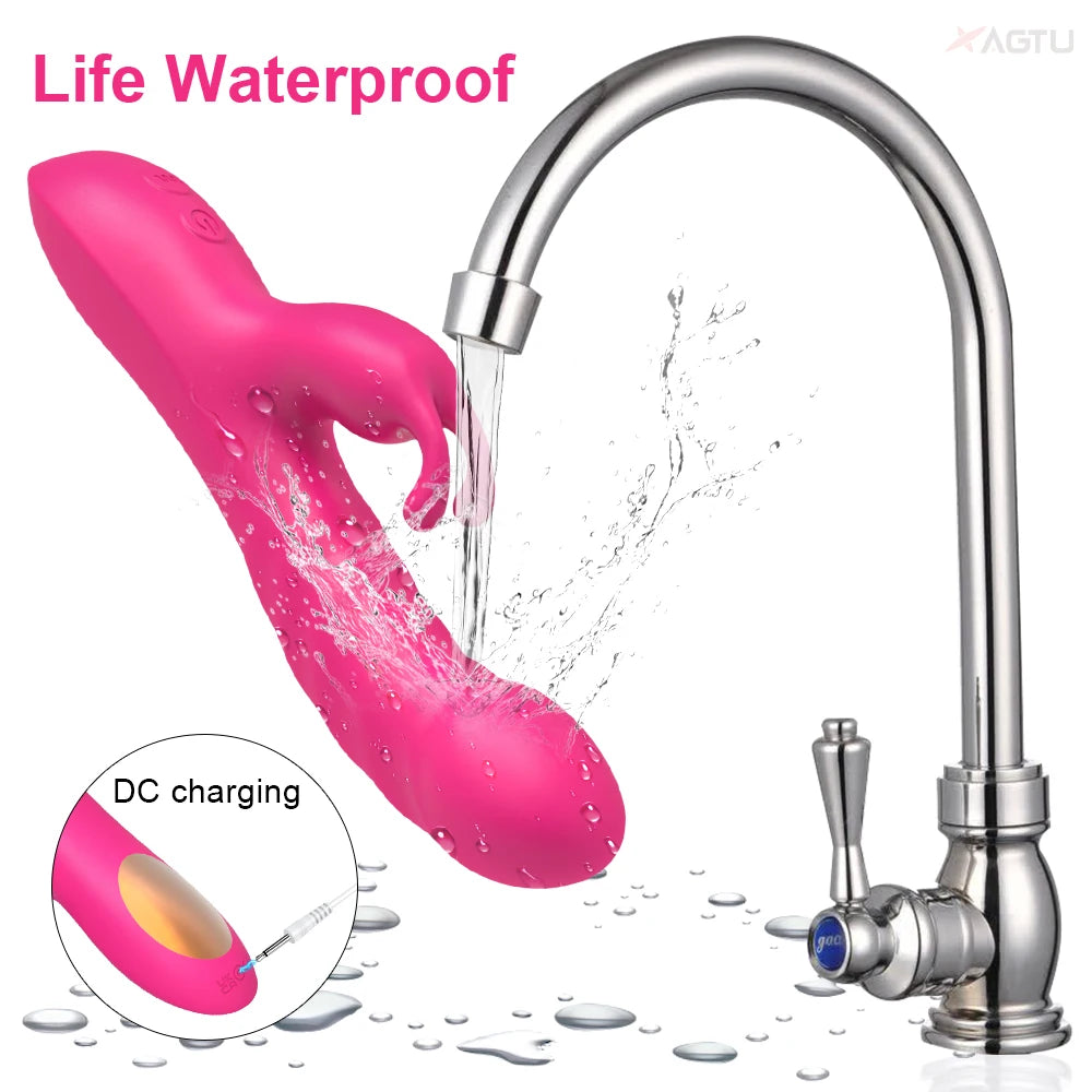 Rabbit Silicone Vibrator for Women Clitoris Stimulator G Spot Vibrating Female Dildo Sex Toys Adults Sex Shop