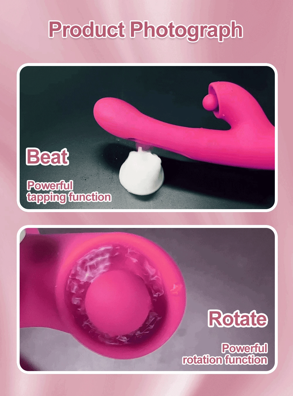 Flapping Tapping Vibrator for Women 360° Rotating Nipple Clitoris Stimulator G Spot Massager Adults Goods Sex Toys for Female