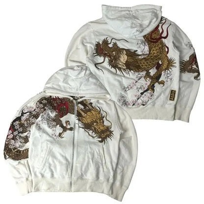 Retro Y2K Graphic Zip-Up Hoodie