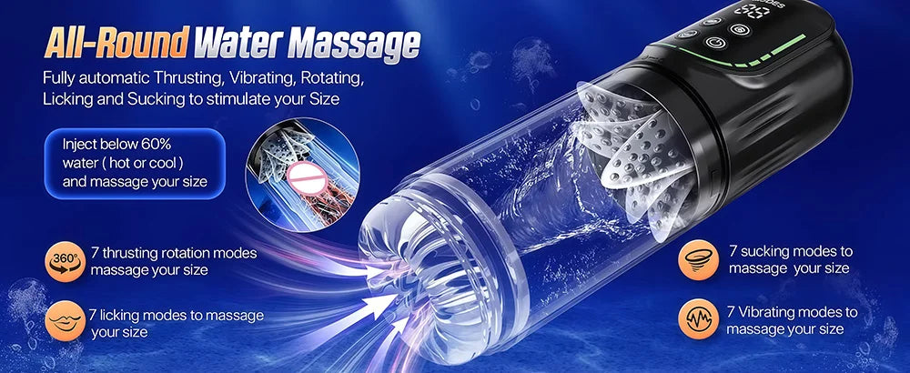 Telescopic Rotation Masturbator Cup Vagina Masturbation Blowjob Adults Sex Toys for Men Male Piston Automatic Mastubator