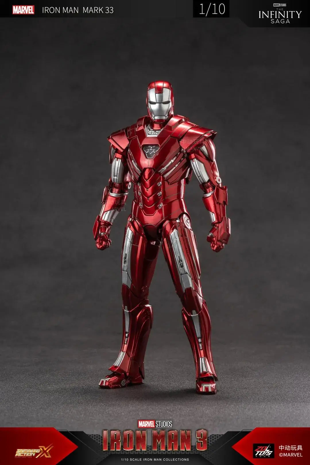 ZD Toys 1/10 Iron Man Figurines MK30 Iron Patriot Blacklash Figures MK33 MK39 MK17 MK21Action Movie Model Adult Collect Gift