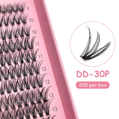 DIYDAY 20P/30P/40P/50P/60P/80P Lash Extension Cluster DIY Glue-free False Lash Clusters home DIY beauty tool eyelash