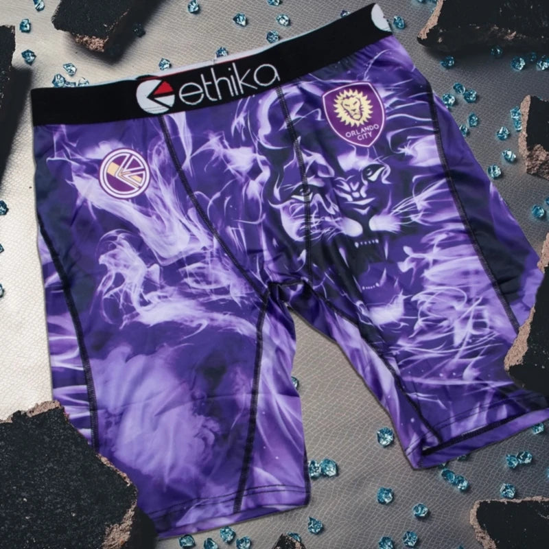 ETHIKA 1Pcs Men Underwear Boxers Breathable Mesh Crotch Man Underpants Plus Size Mens Panties L-3XL Printed Men's Boxers Briefs