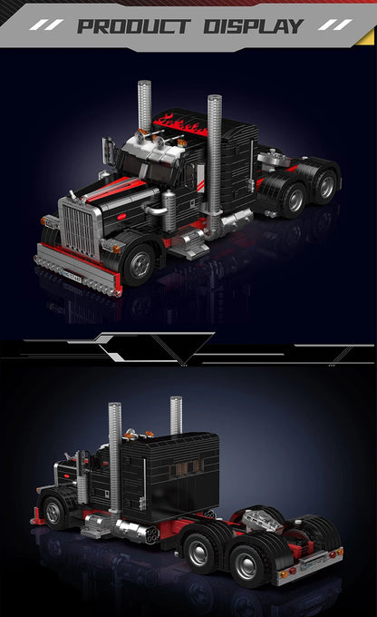 Mould King 10037 Technik American Truck Construction Kit - 1797 Pieces Truck Model Clamping Blocks for Adults