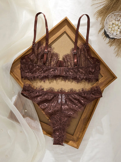 Women's Lightweight Lace Bra & Panty Set