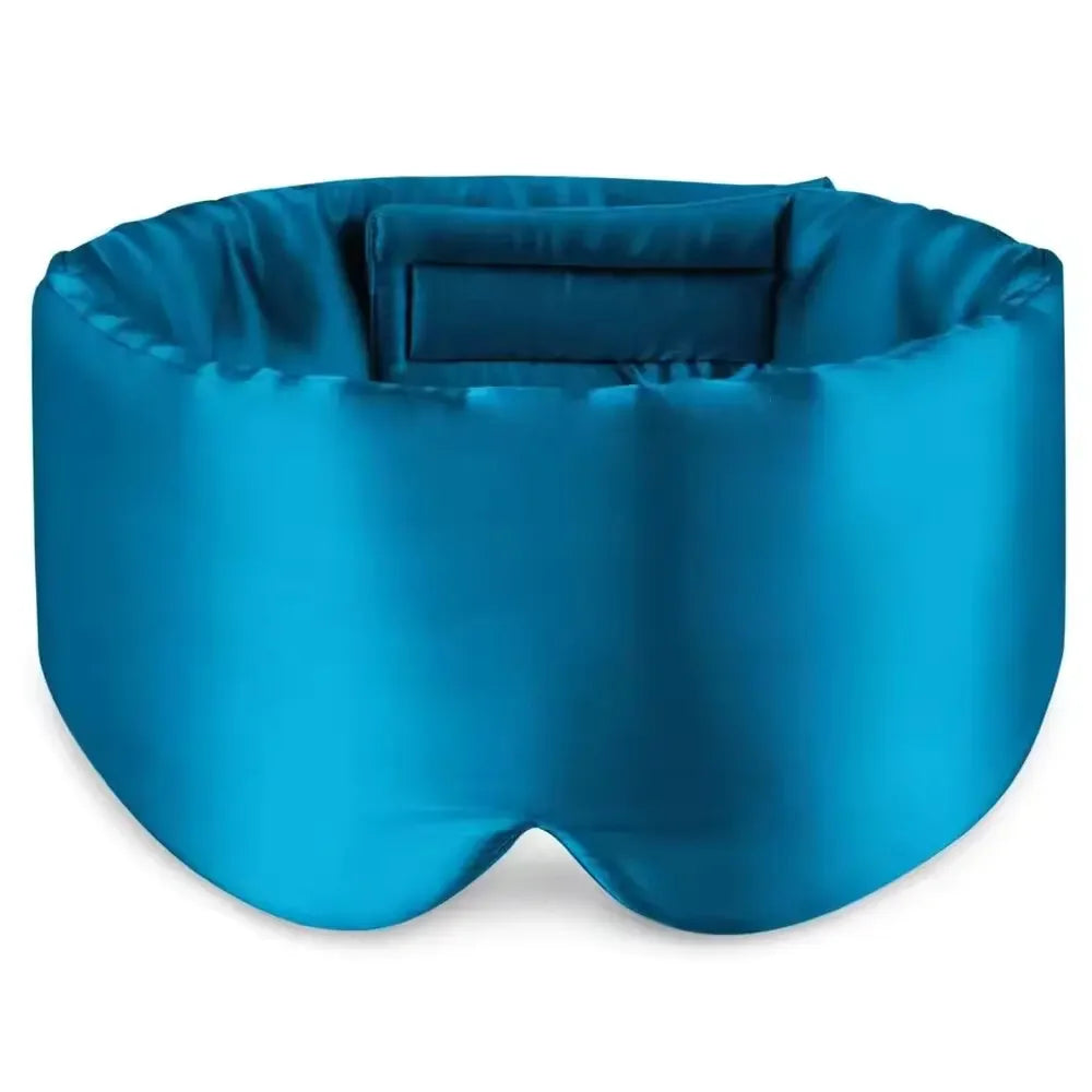 Silk Sleep Mask Soft Pressureless Sleeping Mask 100% Mulberry Silk for Eye Skin Anti Wrinkles Adjustable Wide Velcro Ear Cover