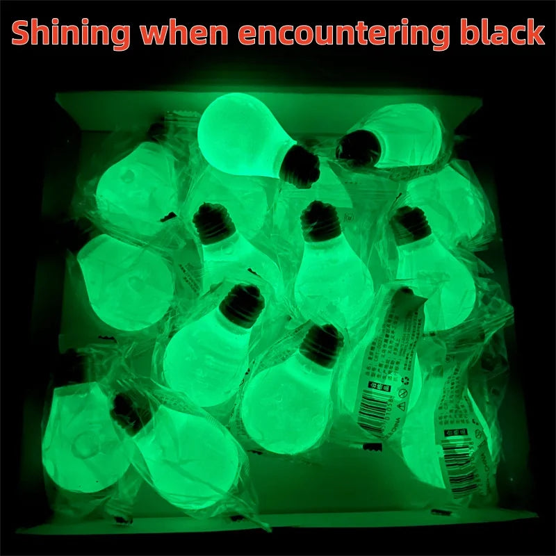 Squishy Light Bulb Maltose Luminous Squeeze Toy Slow Rebound Sensory Fidget Toy Anxiety Relief Novelty Funny Decompression Gift