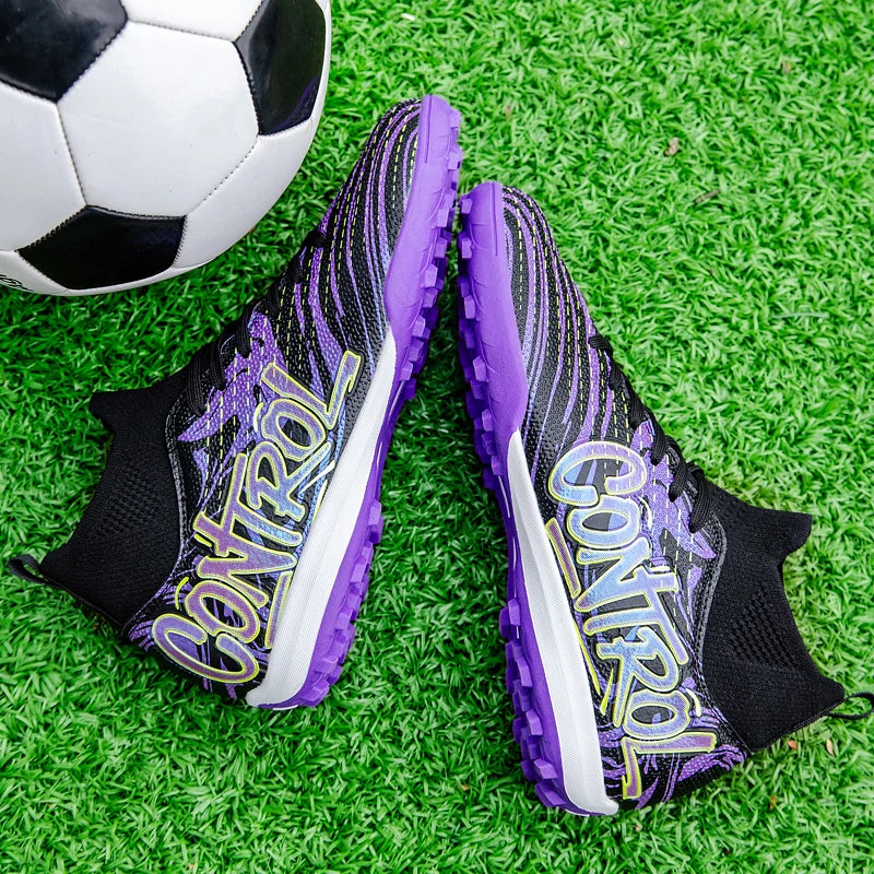 New Men Soccer Shoes Football Boots High-quality Indoor Sports Shoes Outdoor High Ankle Non-Slip Ultralight Futsal Non-Slip