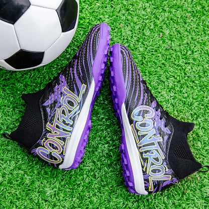 New Men Soccer Shoes Football Boots High-quality Indoor Sports Shoes Outdoor High Ankle Non-Slip Ultralight Futsal Non-Slip