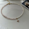 New Irregular Choker Vintage Tassels Zircon Heart Pendant Necklace For Women Female Geometric Baroque Transparent Crystal Chain