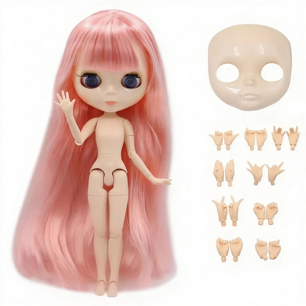 ICY DBS Blyth doll White Skin Glossy face Matte face Joint body with hand set A&B 1/6 bjd suitable diy makeup Special price