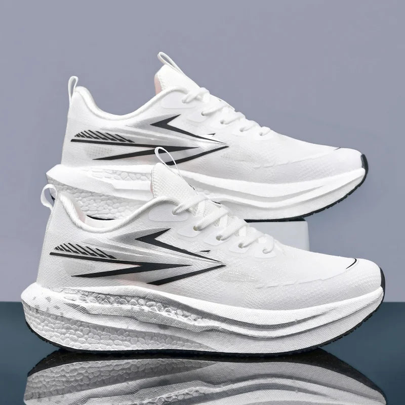 Men's Running Shoes Jogging Cushioning Mesh Outdoor Couple Trainer Race Breathable Sneakers Non-Slip Carbon Board Off-road Shoes