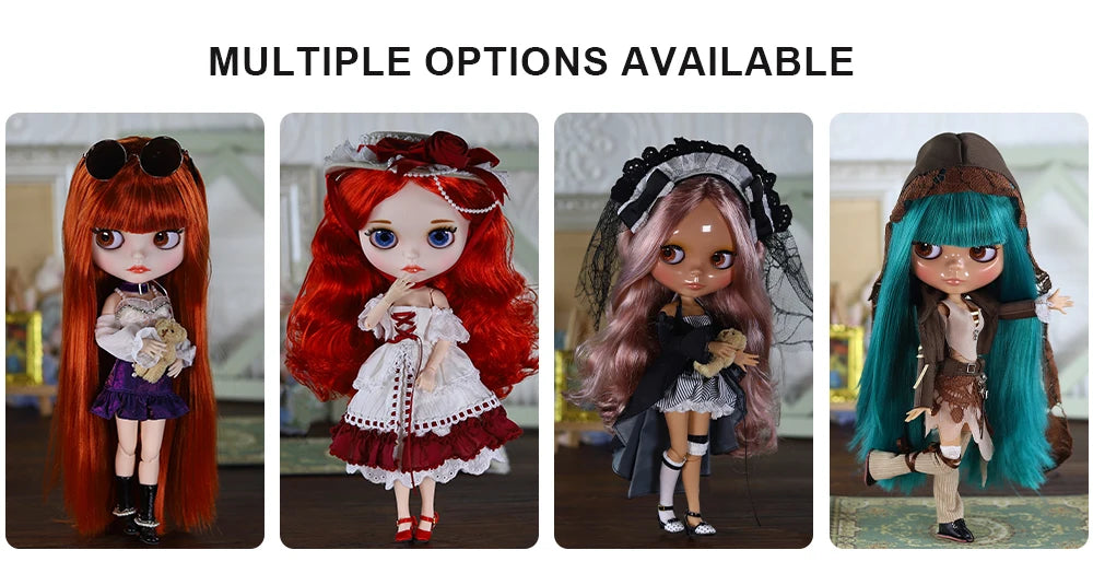 ICY DBS Blyth doll White Skin Glossy face Matte face Joint body with hand set A&B 1/6 bjd suitable diy makeup Special price