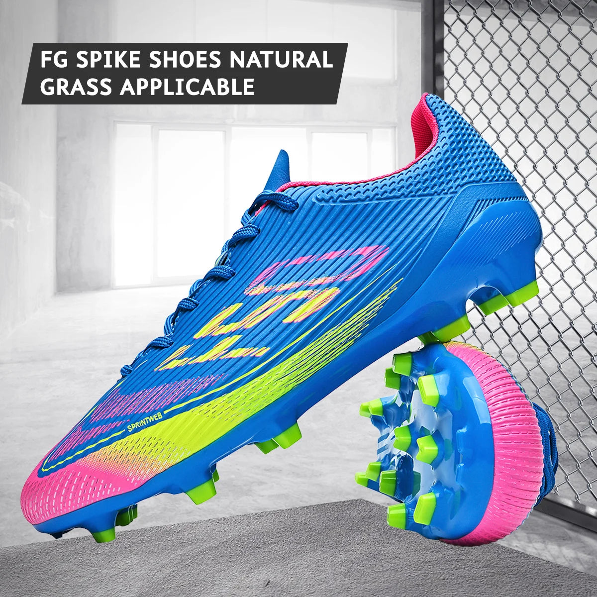 Ultra Light AG FG Football Shoes Sweat-proof PU Fabric Wear-resistant TPU Sole Snug Fit Unisex Natural Grass Practice Sneakers
