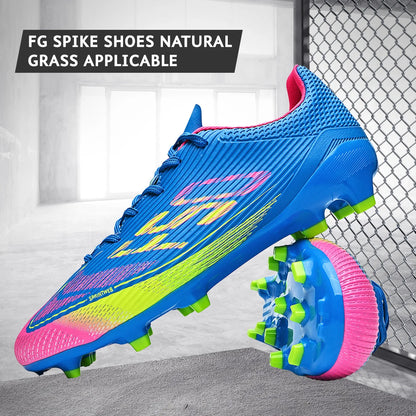 Ultra Light AG FG Football Shoes Sweat-proof PU Fabric Wear-resistant TPU Sole Snug Fit Unisex Natural Grass Practice Sneakers