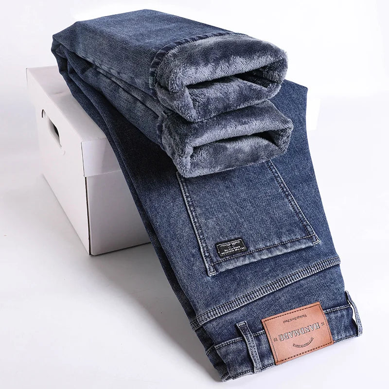 Men's Fleece-Lined Stretch Jeans