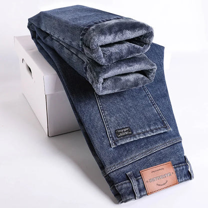 Men's Fleece-Lined Stretch Jeans