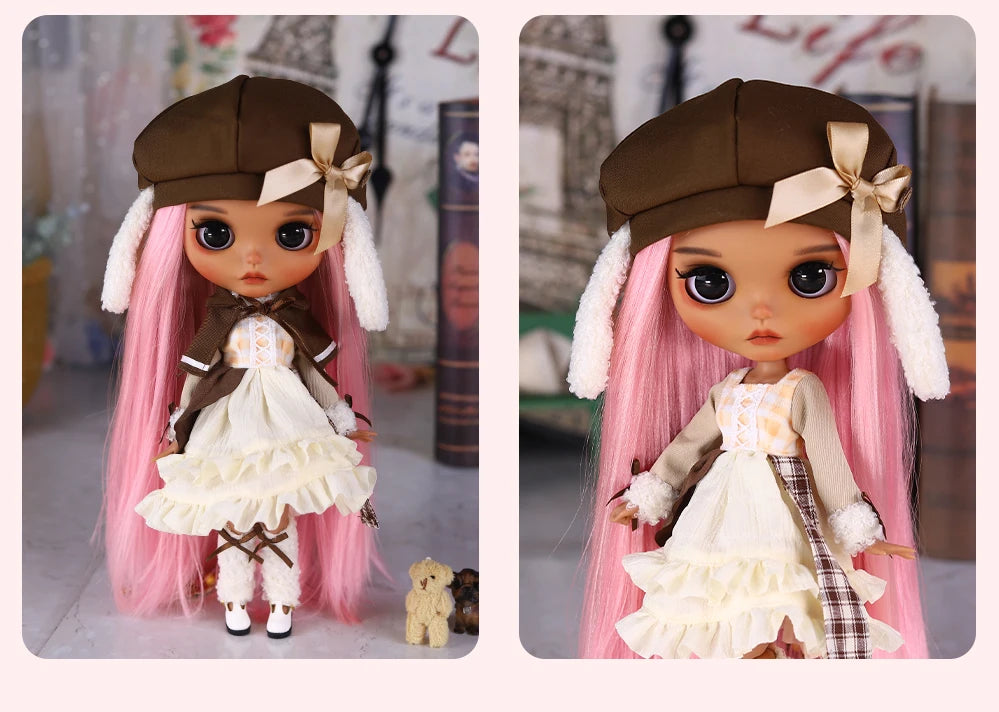 ICY DBS Blyth 1/6 Doll Set tan Skin Long Eyelashes Sleepy Eyes BJD Doll Set SD