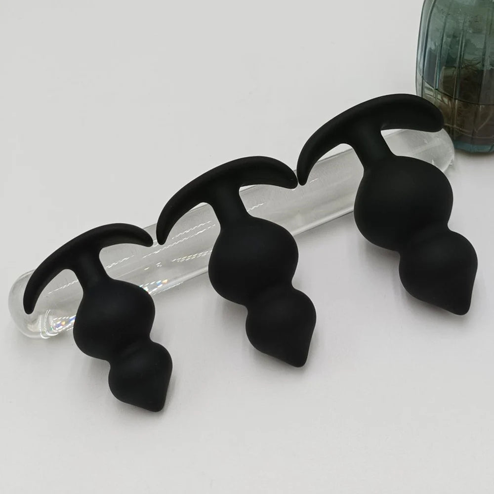 Wearable Anal Plugs With Steel Anal Beads Vaginal Balls Anal Stimulation Pull Bead Dildo Buttplug Adult Sex Toy 18+