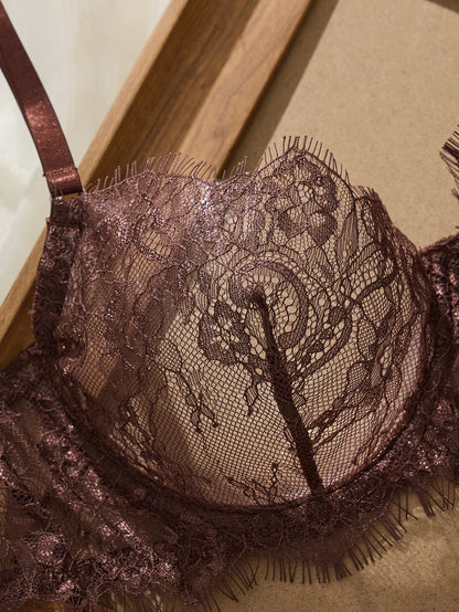 Women's Lightweight Lace Bra & Panty Set