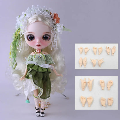 ICY DBS Blyth 1/6 Doll Hand Painted Set Forest Fairytale Frosted Face Doll SD BJD