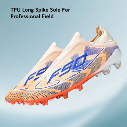 Ultra Light AG FG Football Shoes Sweat-proof PU Fabric Wear-resistant TPU Sole Snug Fit Unisex Natural Grass Practice Sneakers