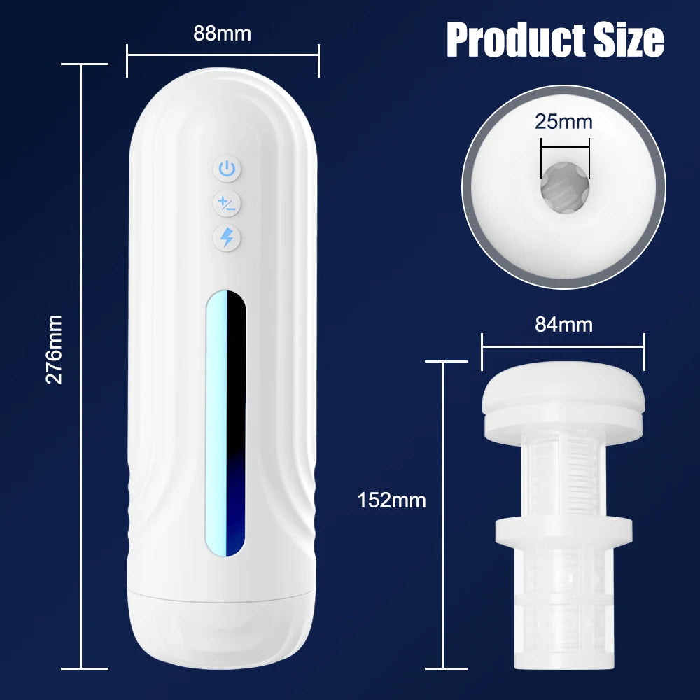 Male Masterbator Men Sex Toys Automatic Pocket Pussy Thrusting & Rotating Adult Toy Hands Free Pocket Pussy Stroker Sex Machine