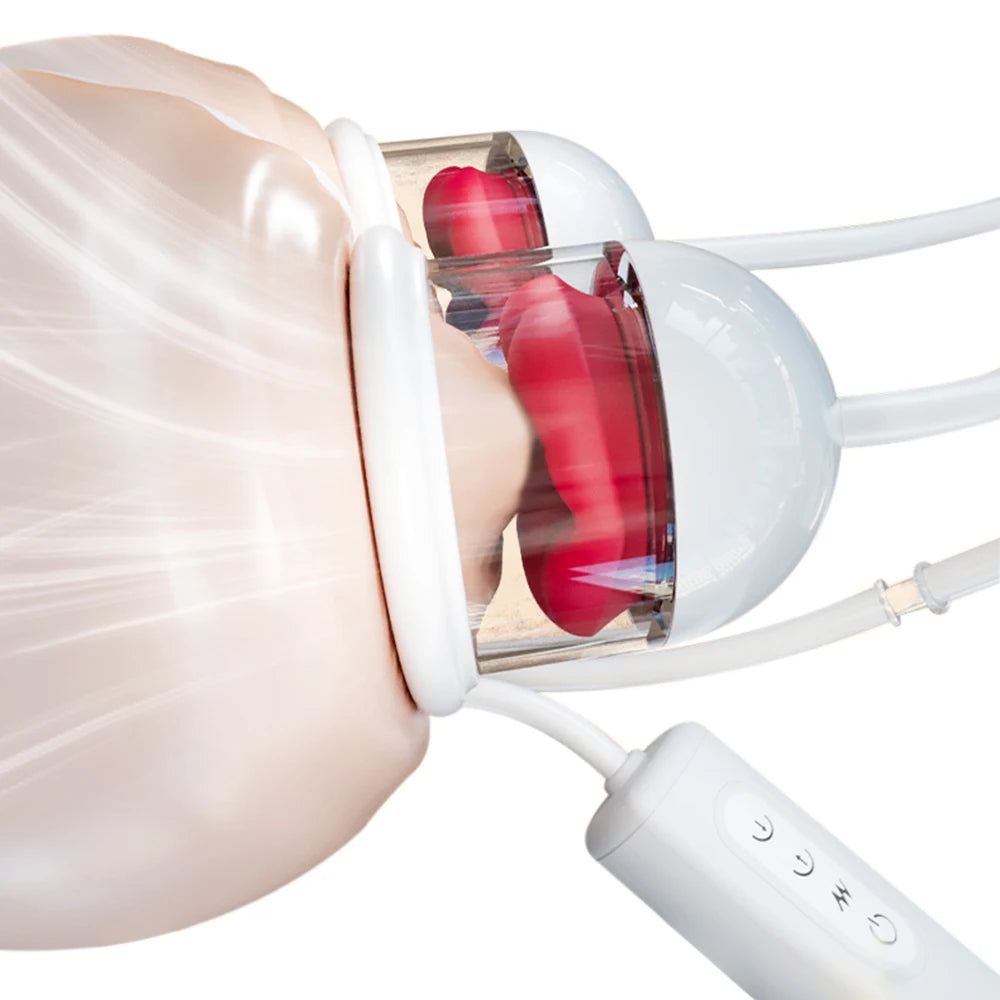 Nipple Massager Mouth Licking Sucking Sex Vibrator for Women Breast Teasing Clit Stimulator Female Masturbator Adult Sexy Toys