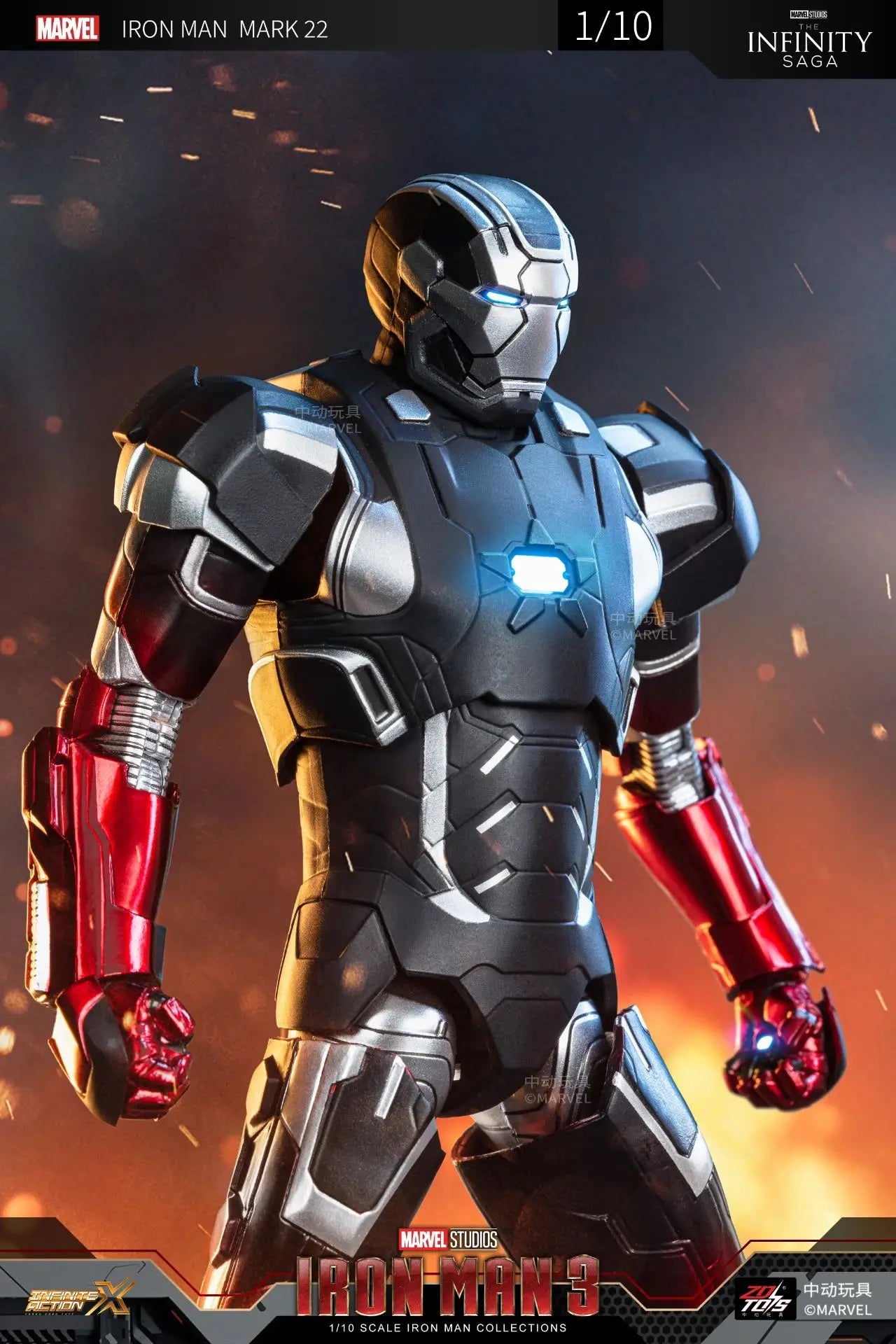 ZD Iron Man Figure Legends Iron Man Mk41 Mk47 Tank MK24 Iron Patriot 2.0 MK35 Red Snapper 1/10 Scale Iron Man Collections Gift