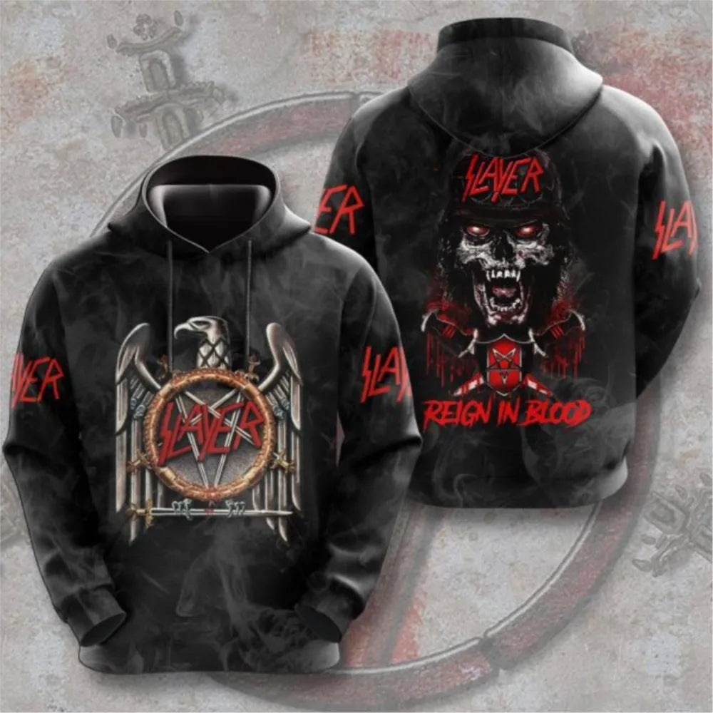 3D Rock Graphic Streetwear Hoodie
