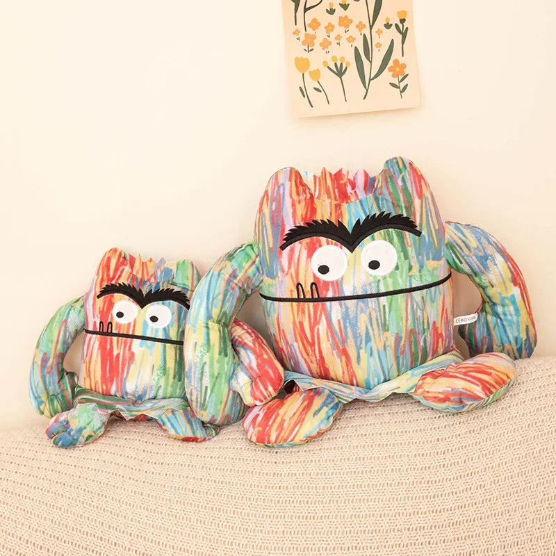 Emothional Monster Plush Toys Big Mouth Demon Stuffed Anime Plushie Colorful Dolls for Birthday Halloween Party Gifts
