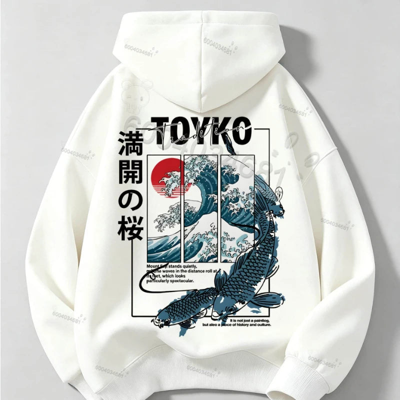 American Retro Cartoon Print Children'sCasual Long-Sleeved Hooded Shirt-Korean Version Warm and Comfortable Boys' and Girls' Top