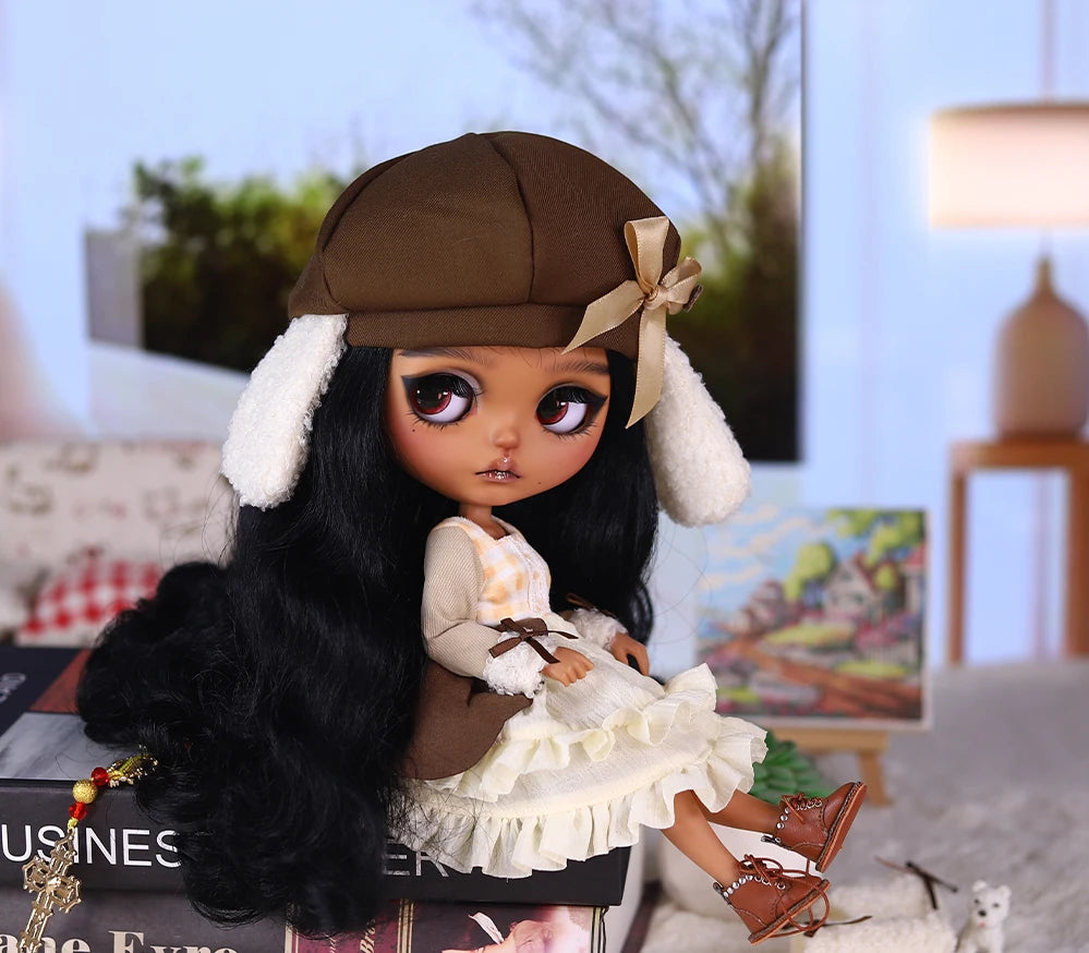 ICY DBS Blyth 1/6  Hand-Painted Doll Set Black Skin Girl Gift SD
