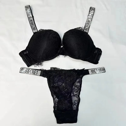 Women's Padded Lace Bra & Panty Set